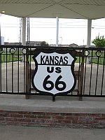 USA - Galena KS - Howard 'Pappy' Litch Park Site Route 66 Sign (15 Apr 2009)
